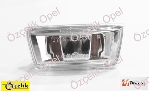 OPEL ASTRA H - CORSA D - CORSA E - ZAFİRA B - İNSİGNİA - ADAM - MERİVA B ÇAMURLUK SİNYALİ SAG - METTE MARKA 1713424 - 13252456