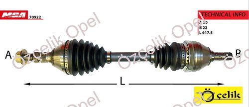 OPEL VECTRA C SOL AKS KOMPLE MGA MARKA