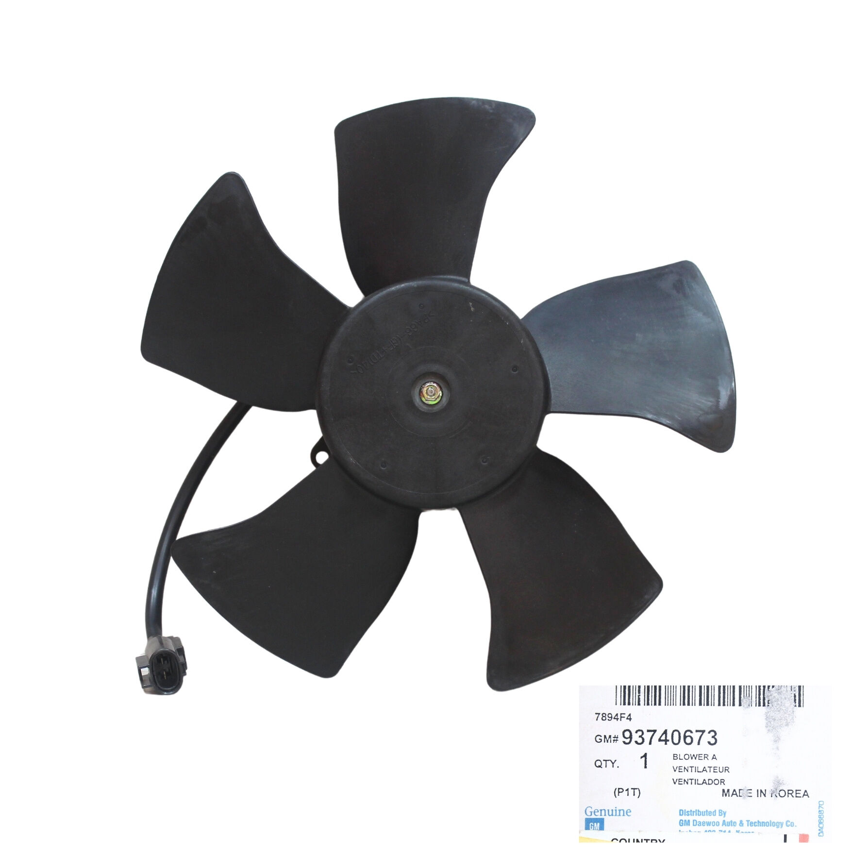 Chevrolet Aveo 1.2 Benzinli Fan Motoru (Davlumbazsız) - Orijinal 93740673 - 96536522
