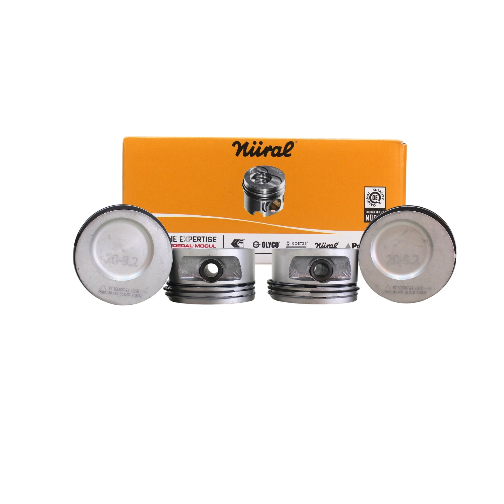 Opel Astra F 2.0 Benzinli Piston+Sekman ( 0.50 ) 86.50 MM (4 Adet 1 Takım Fiyatı)- GOETZE 8771693050