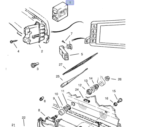 Opel Frontera A Ön Cam Sileceği Rolesi - Orijinal 91149083