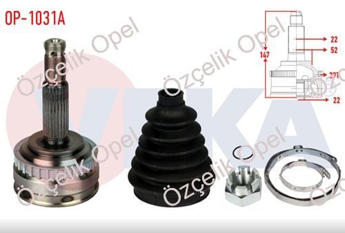 OPEL ASTRA F / CORSA B AKS KAFASI DIŞ X14XE - X16XE - VEKA MARKA 374263 -374213