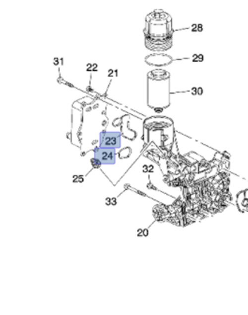CAPTİVA C140 / CRUZE YAĞ SOĞUTUCU ORİNGİ TAKIMI 2 PARÇA ( YAĞSOGUTUCU RADYATÖRÜN ALTI - YAN SANAYİ