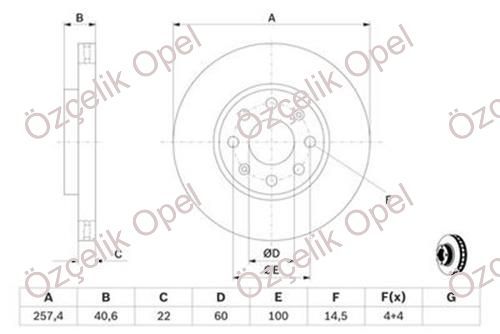 Ön Fren Disk Takımı (Küçük Tip) - Bosch 0986479223 - 569065 - 93197241