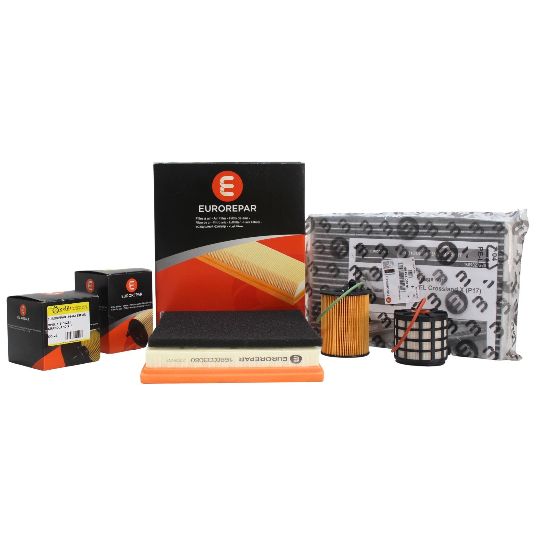 Opel Crossland/Crossland X 1.6 Dizel Periyodik Bakım Seti (Mazot Filtreli) - Eurorepar