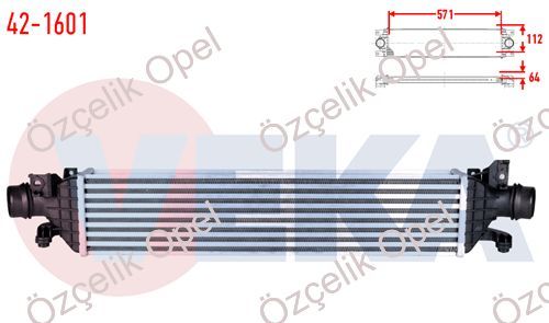 CHEVROLET AVEO TURBO RADYATÖRÜ T300 1.3 DİESEL - VEKA MARKA