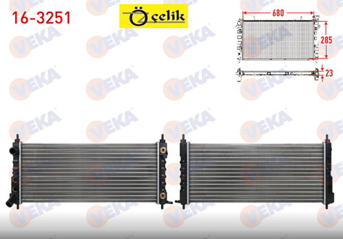 OPEL CORSA B X12XE SU RADYATÖRÜ OTOMATİK ŞANZUMAN KLİMA HARİÇ VEKA MARKA