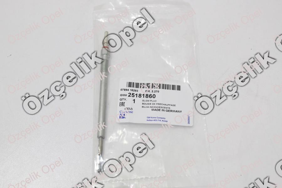 CHEVROLET CAPTİVA / CRUZE ISITMA BUJİSİ 2012-2014 - ORJİNAL 25181860