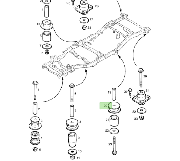 Opel Frontera B Şasi Alt Lastiği - Orijinal 97166158