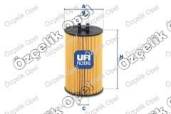 YAĞ FİLTRESİ ASTRA H / CRUZE Z16XER - UFİ MARKA
