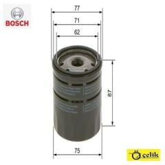 OPEL CROSSLAND/CROSSLAND X 1.2 BENZİNLİ/LPG YAĞ FİLTRESİ - BOSCH 09864B7023 - 3647177