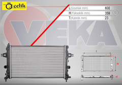 OPEL ASTRA H SU RADYATÖRÜ Z16XEP / A16XER  -VEKA MARKA