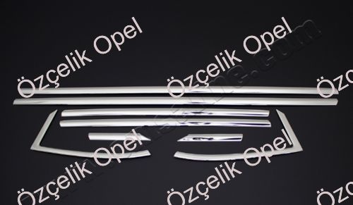OPEL ASTRA K CAM ÇERÇEVESİ ALT ÇITALARI 8 PARÇA PASLANMAZ