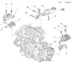 OPEL ASTRA K ARKA MOTOR KULAĞI TAKOZU