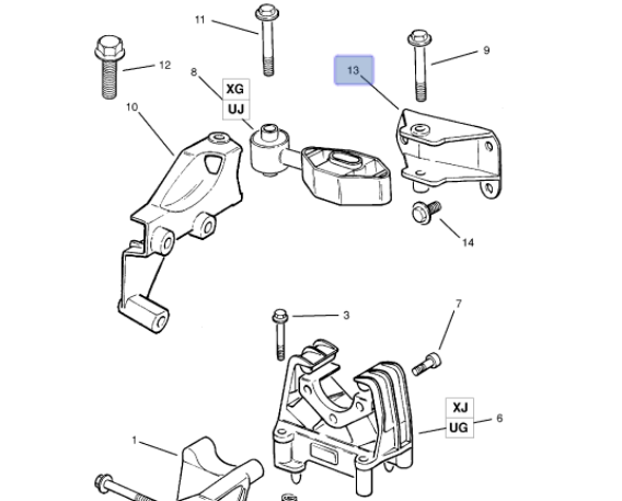 Opel Vectra B 1.8 Benzinli Motor Tork Kulağı Bağlantı Ayağı - Gm Orijinal 684707