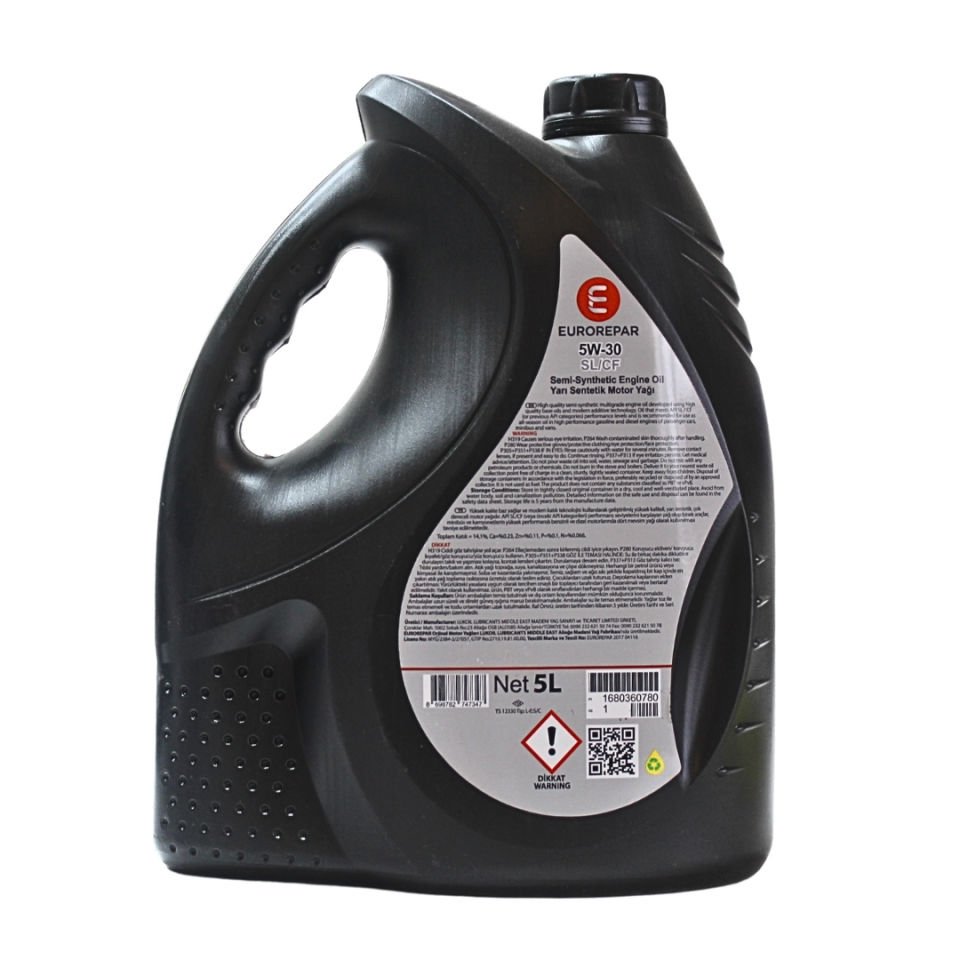 5W30 Yarı Sentetik Motor Yağı | Eurorepar | Apı Sl/Cf | 5 Litre